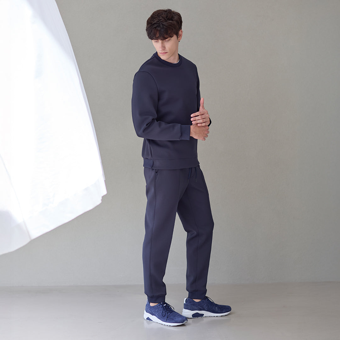 Triacetate Scuba Jersey Sweatshirt Color: Navy