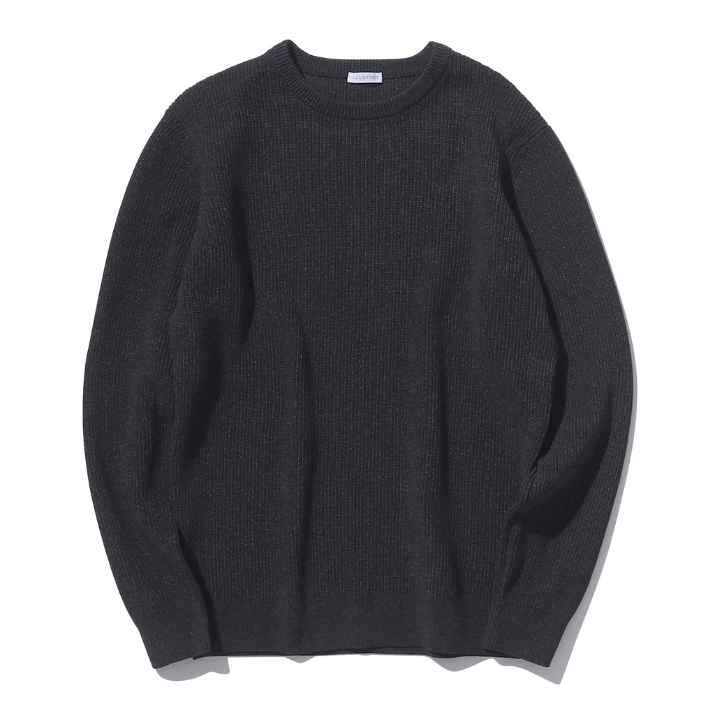 TECHTWEED® Crew Neck Knit Color: Charcoal