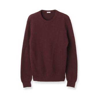Middle Gauge Crew Neck Knit Color: Bordeaux