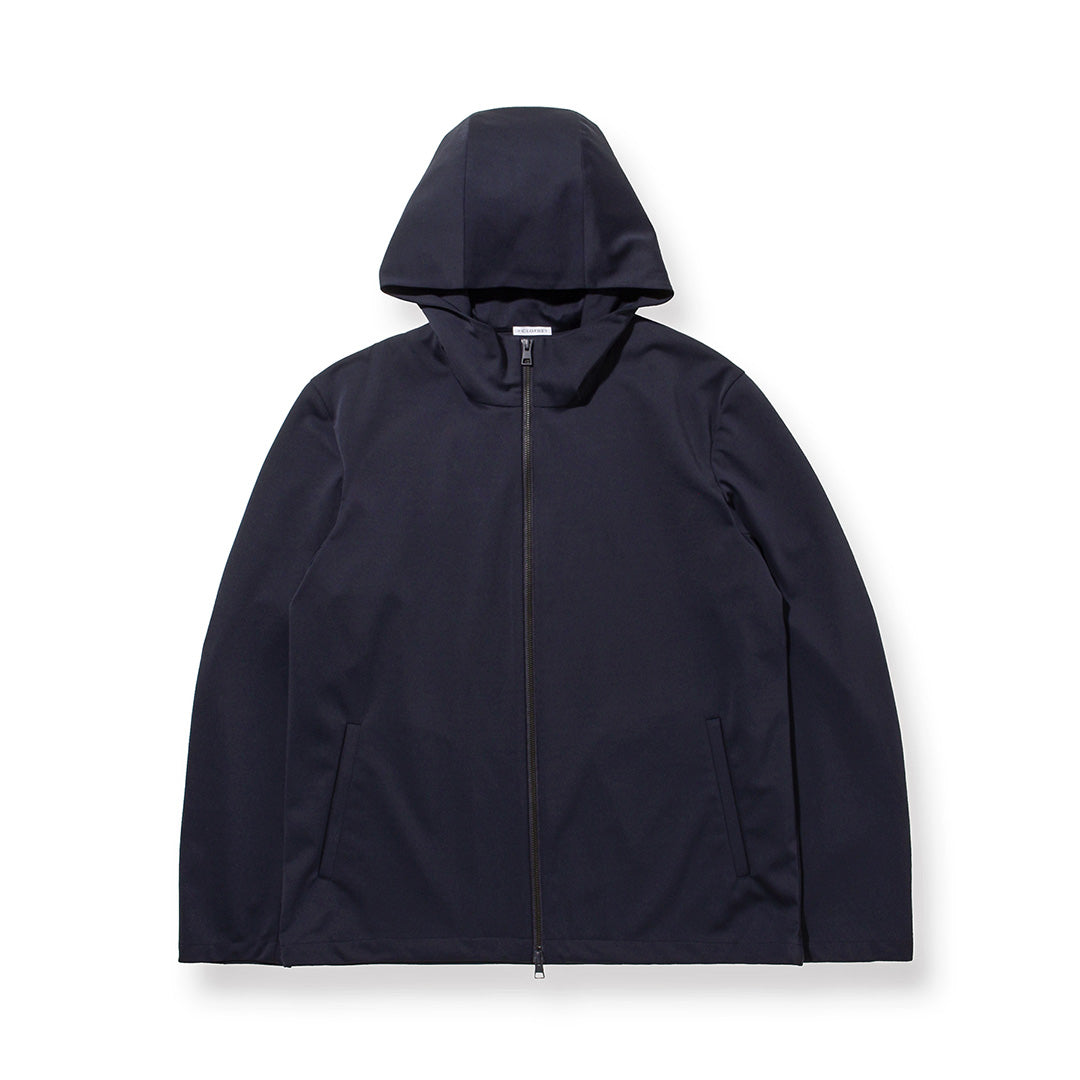 マットツイスト テーラード ジップ フーディー ネイビー | ＋CLOTHET