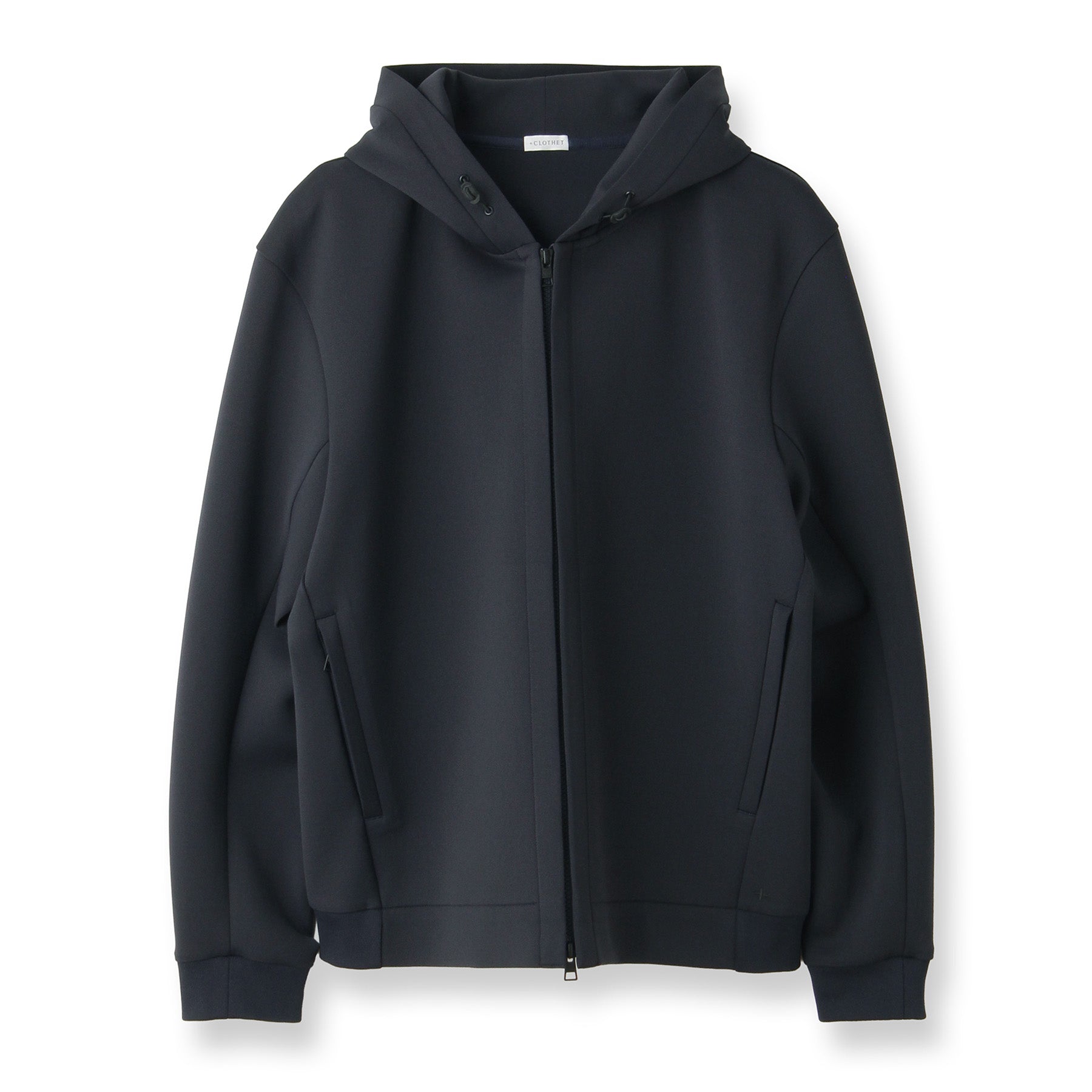 Triacetate Scuba Jersey Hoodie Color: Navy