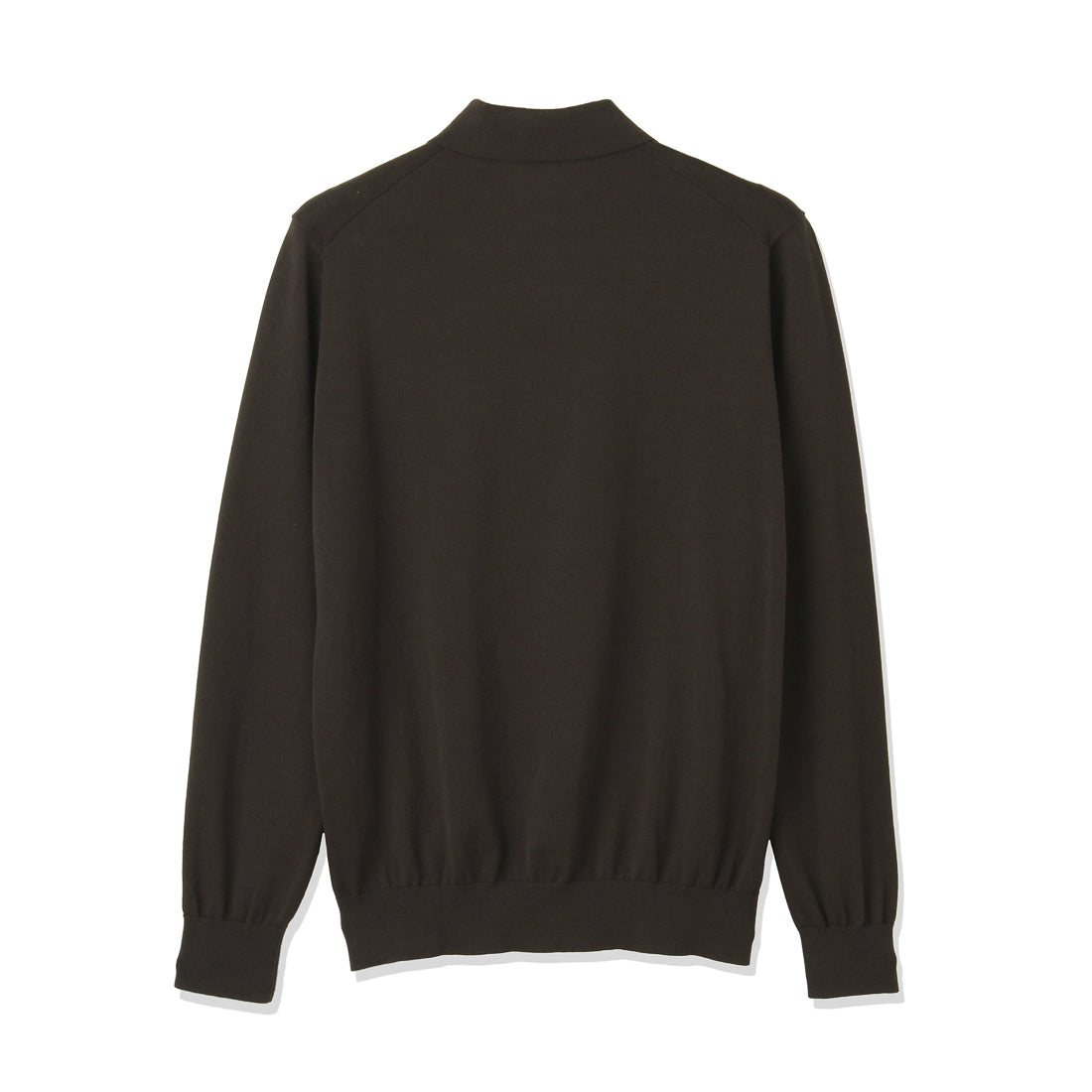 Long Sleeve Knit Polo-shirt Color: Oak