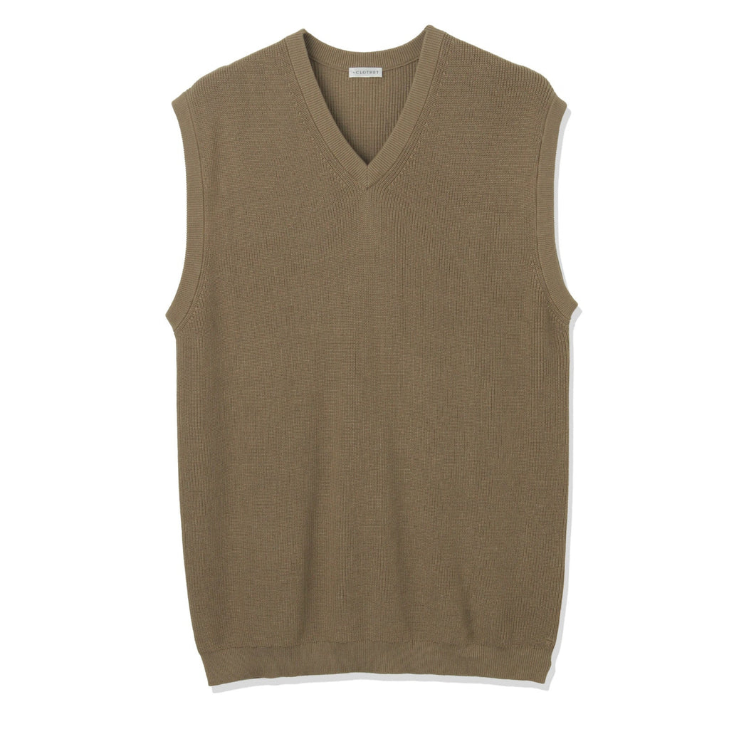 激安超特価 最大80%オフ  スビンプラチナム ニットベスト モカ | ＋CLOTHET ONLINE トップス