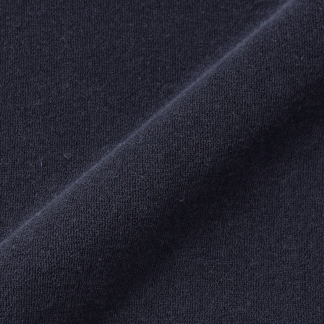 Micro Pile Tailored Ribbed Hem T-shirt Color: Navy