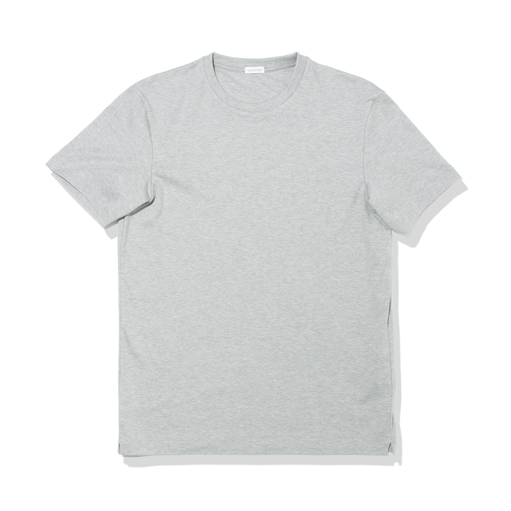 スビンプラチナムスムース テーラードTシャツ グレー