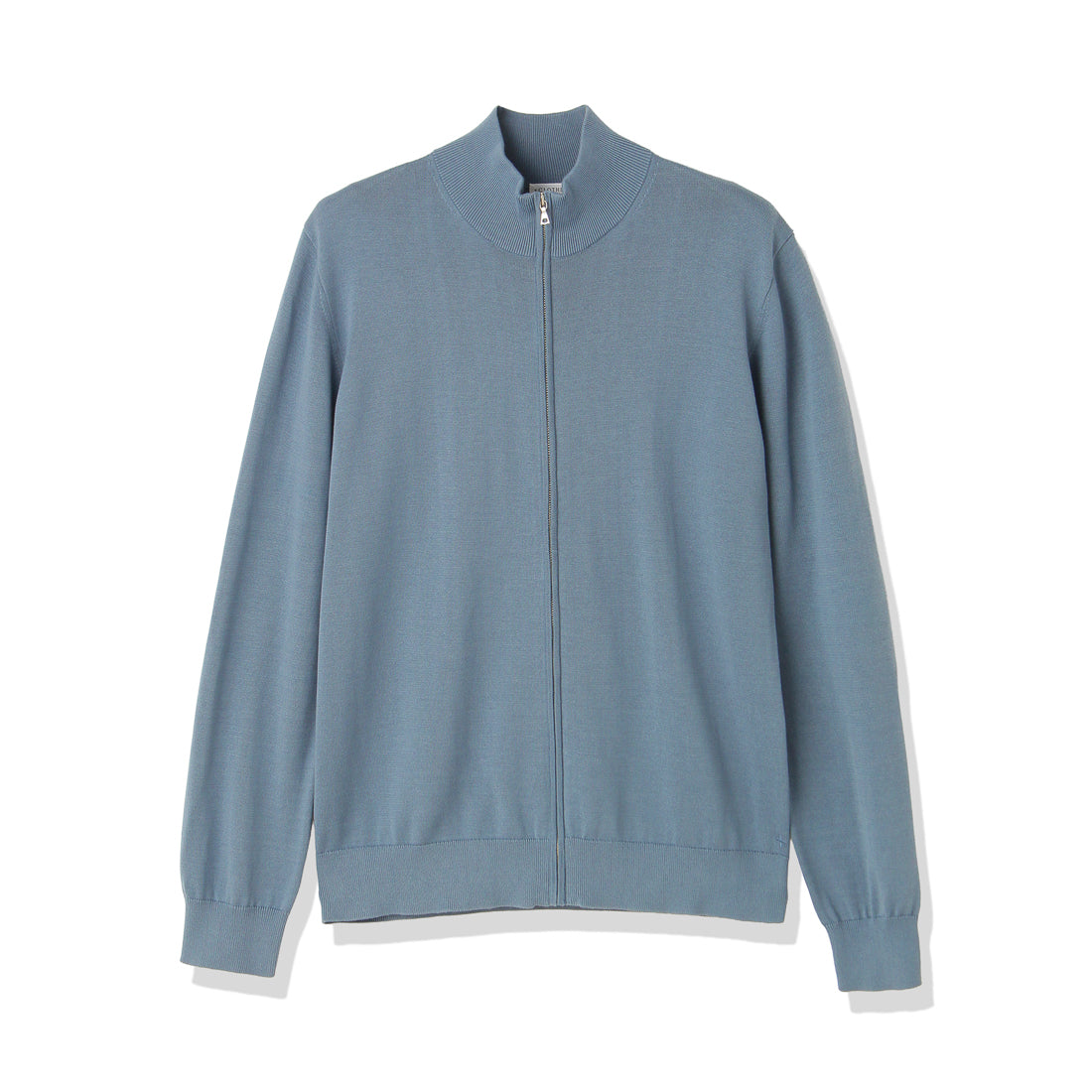 SUVIN PLATINUM Zip Up Knit Color: Slate Blue