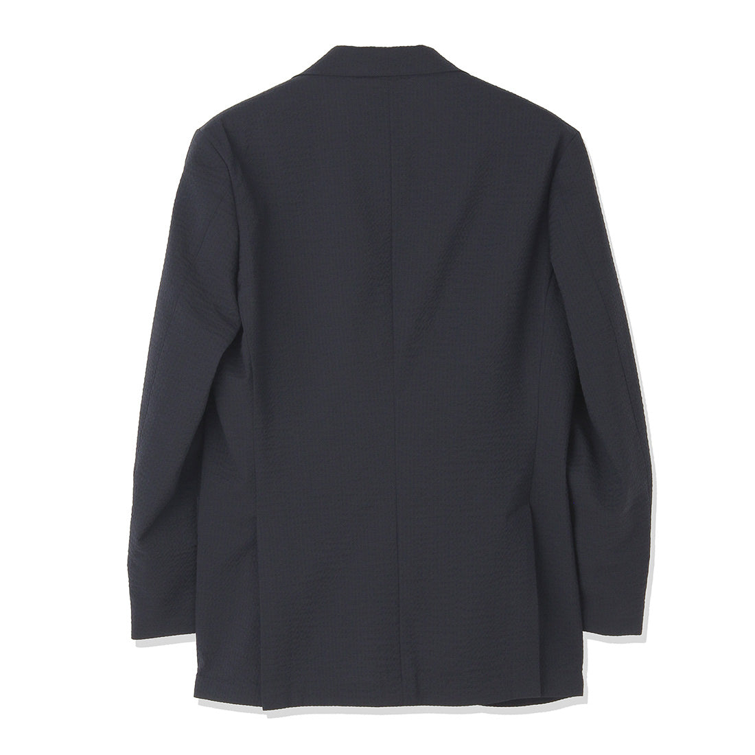Seersucker Tailored Jacket Color: Deep Navy