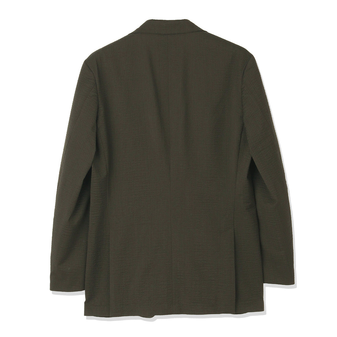 Seersucker Tailored Jacket Color: Olive