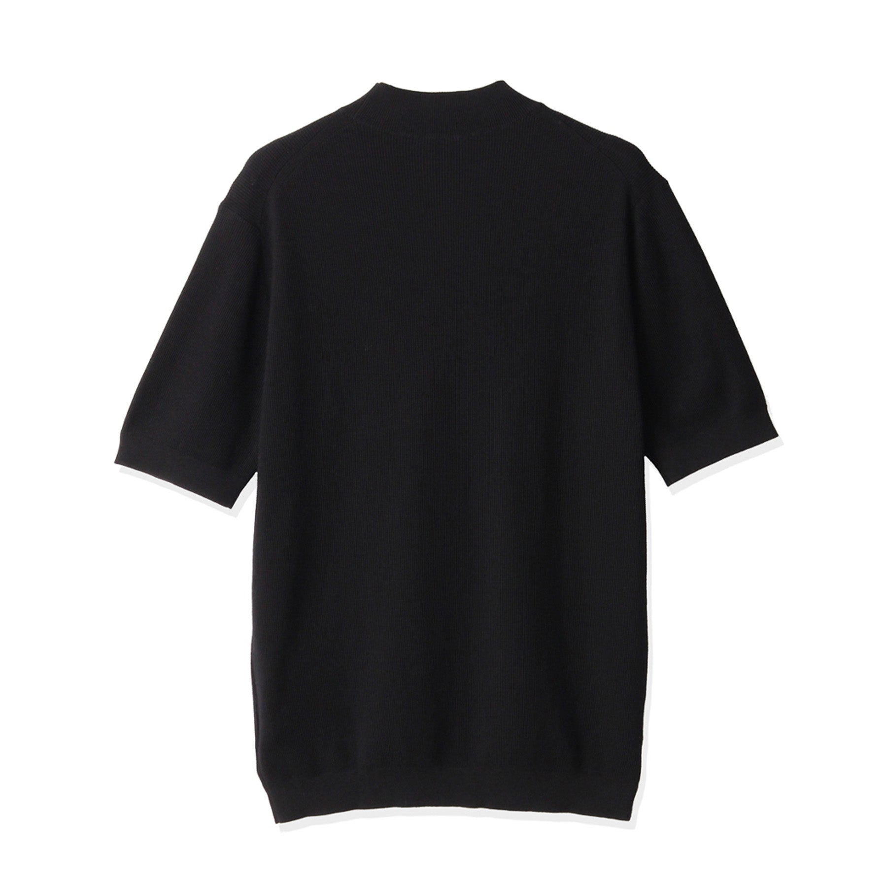 Mini Thermal Mock Neck Knit T-shirt Color: Black