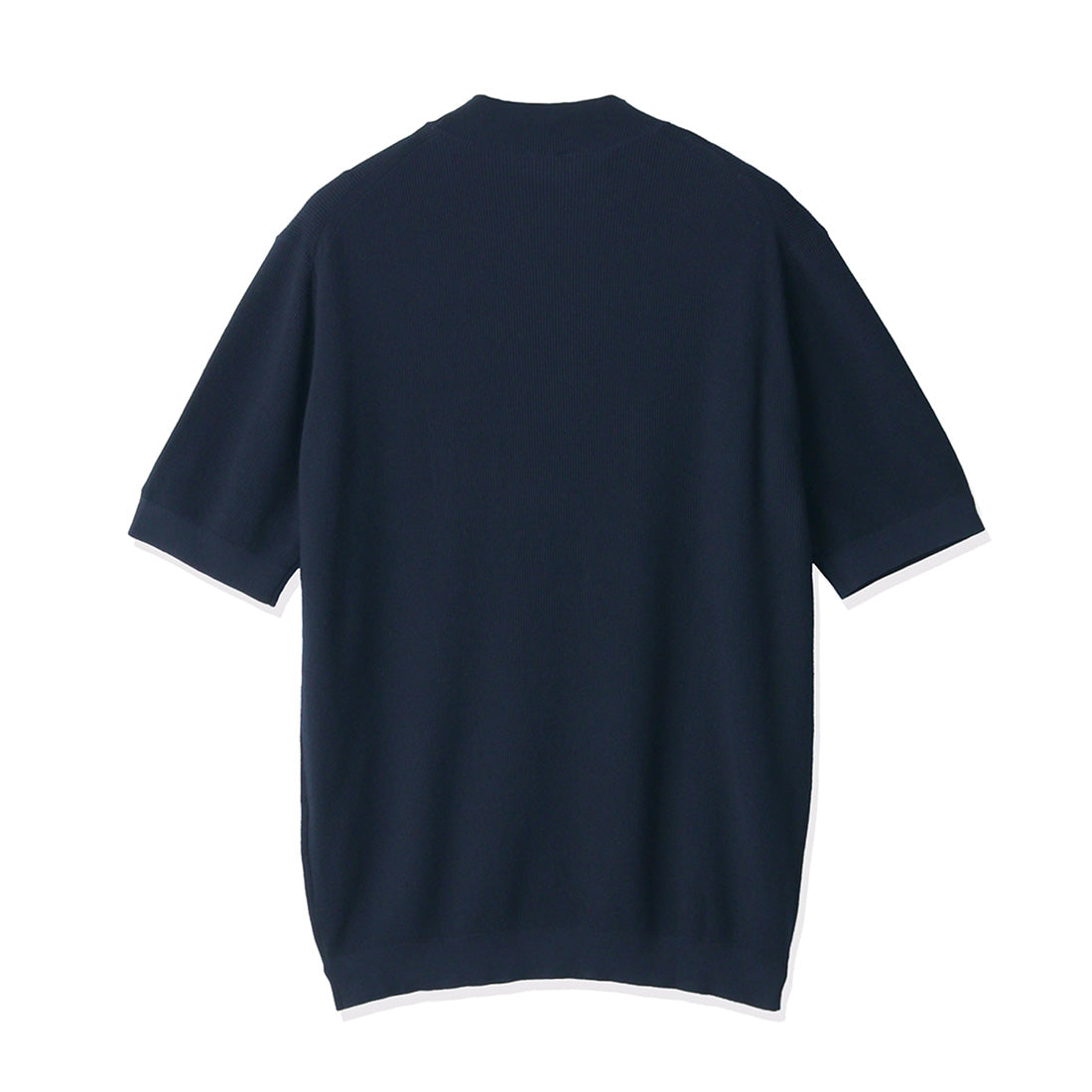 Mini Thermal Mock Neck Knit T-shirt Color: Navy