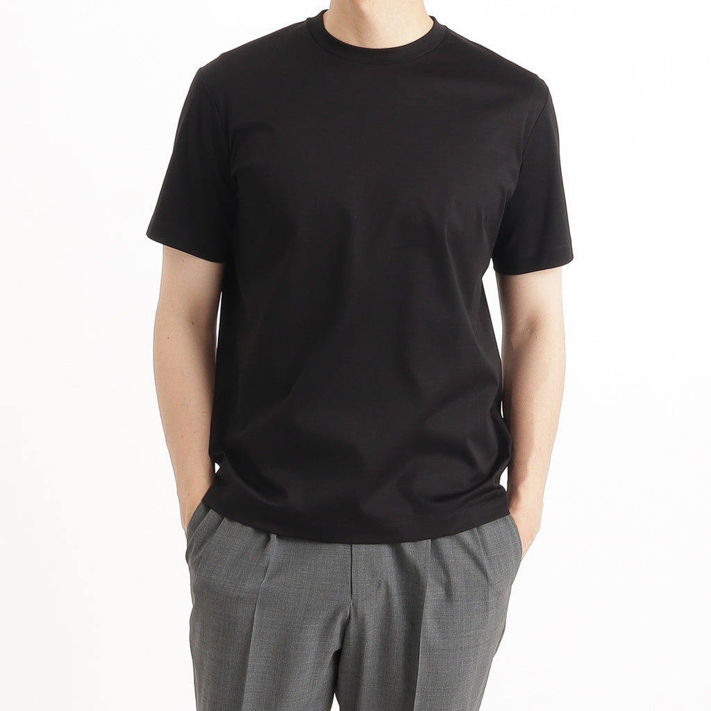 【関税込】 マンツーマンTシャツ - ブラック エムズ T－WORK コックタイ柄 Tシャツ (ブラック/黒)| A