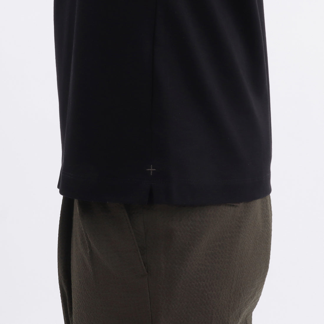 【THE LIMITED EDITION】 Lyocell&Cotton Tailored T-shirt Color: Black