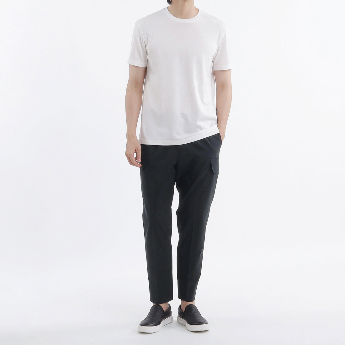 【THE LIMITED EDITION】Lyocell&Cotton Tailored T-shirt Color: Off White