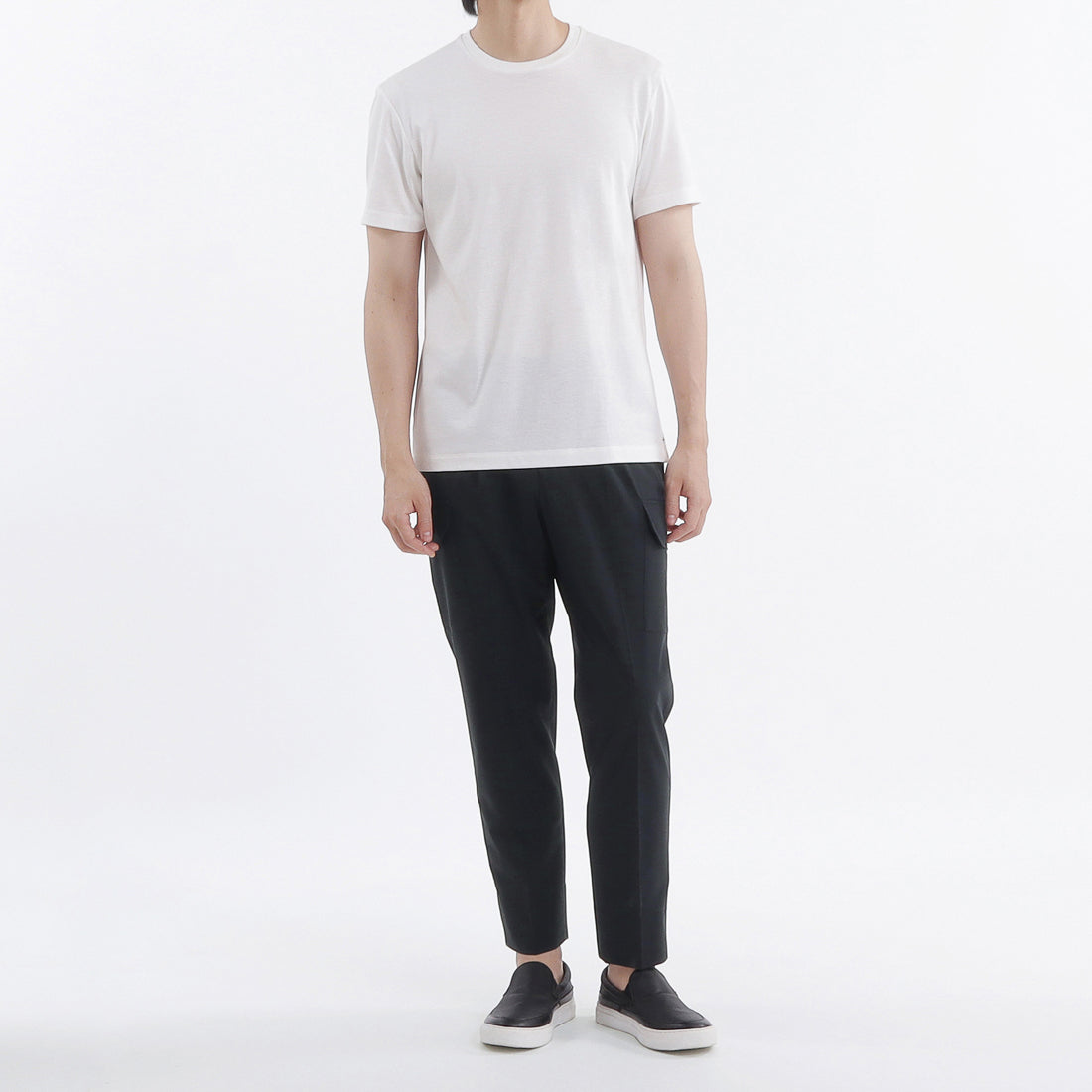 【THE LIMITED EDITION】Lyocell&Cotton Tailored T-shirt Color: Off White
