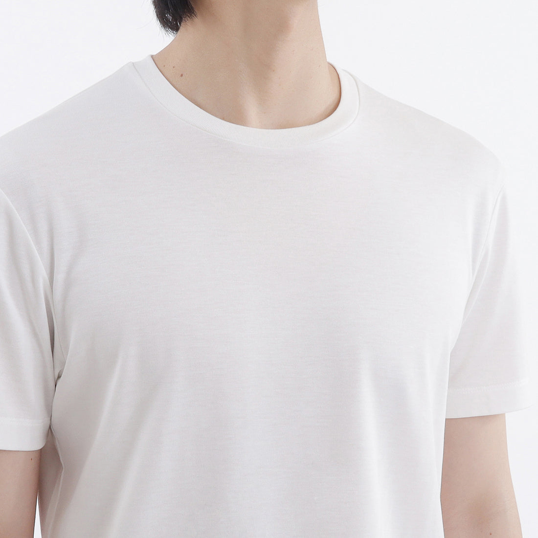 【THE LIMITED EDITION】Lyocell&Cotton Tailored T-shirt Color: Off White