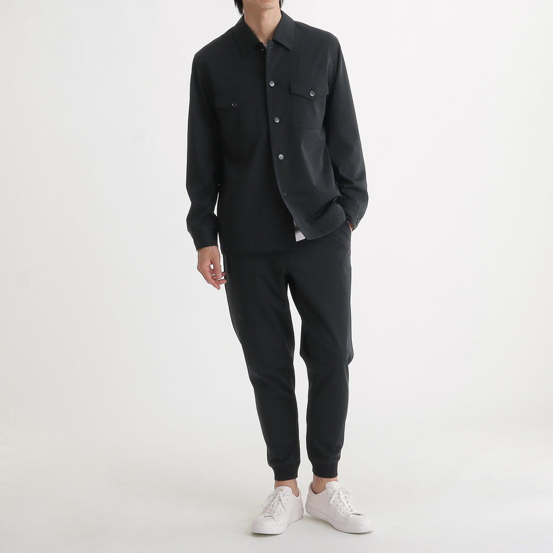 Matte Twist Fatigue Shirt Color: Black