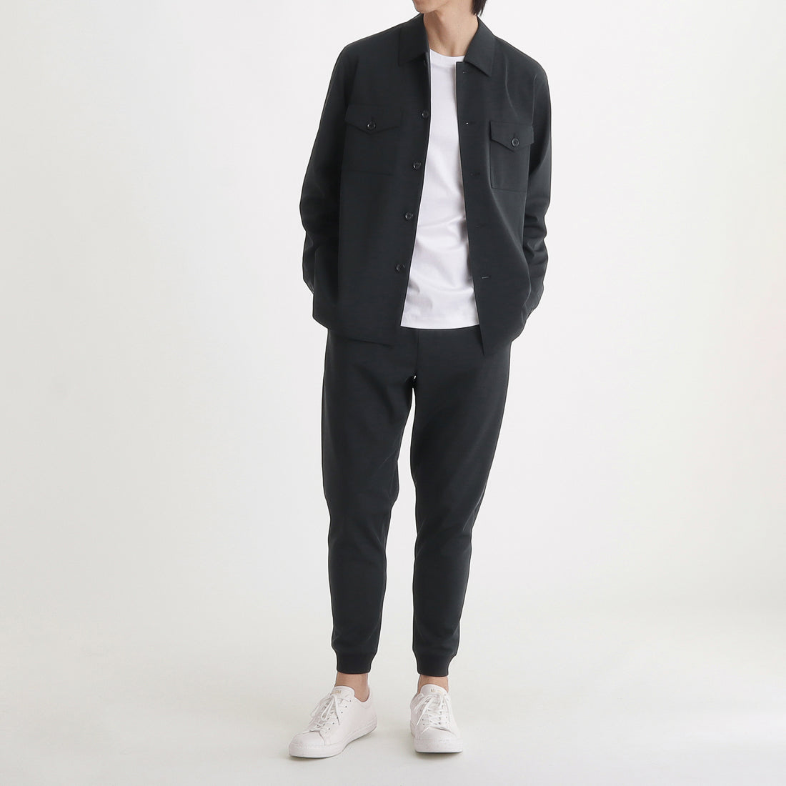 Matte Twist Fatigue Shirt Color: Black