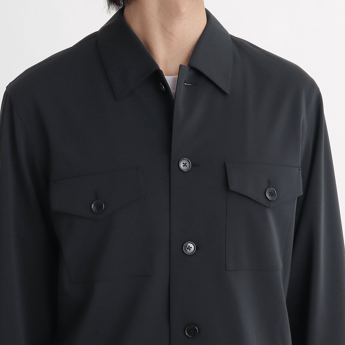 Matte Twist Fatigue Shirt Color: Black