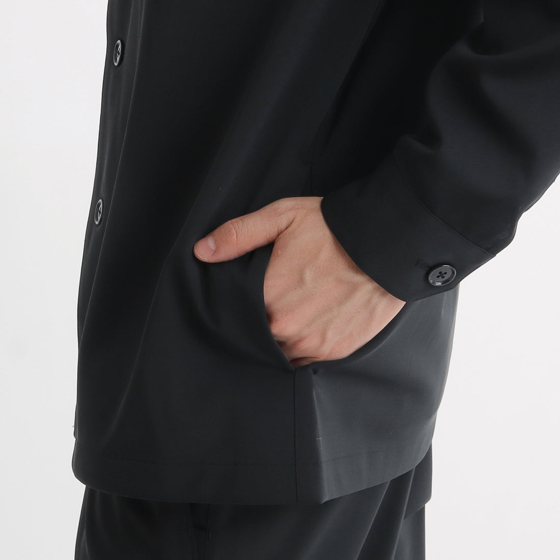 Matte Twist Fatigue Shirt Color: Black