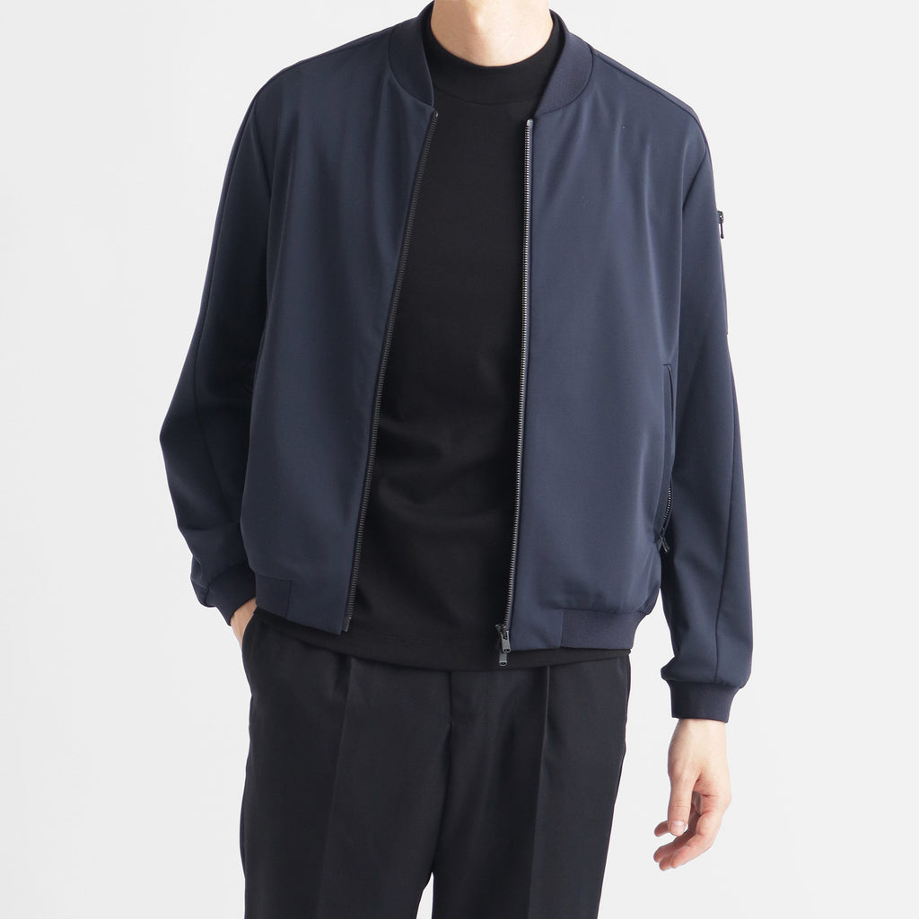 マットツイスト フライトジャケット ブラック | ＋CLOTHET ONLINE