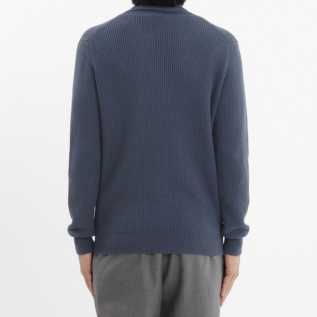 Middle Gauge Turtleneck Knit Color: Graphite Blue