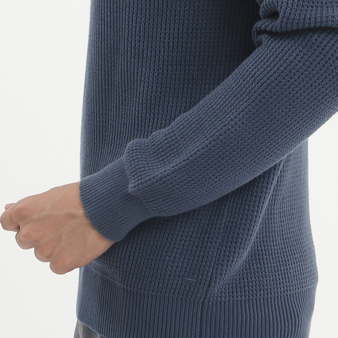 Middle Gauge Turtleneck Knit Color: Graphite Blue
