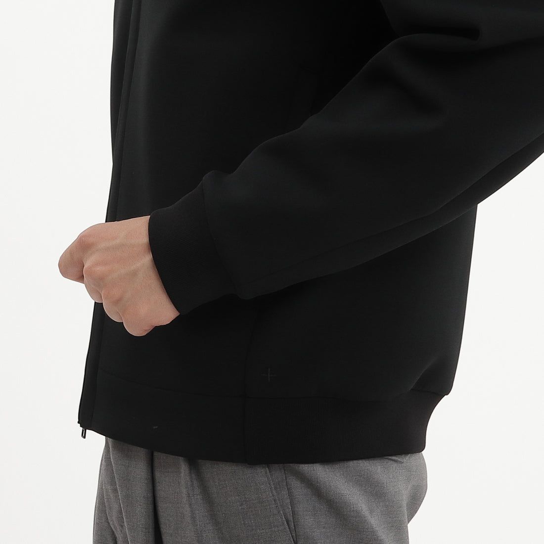 Triacetate Scuba Jersey Hoodie Color: Black