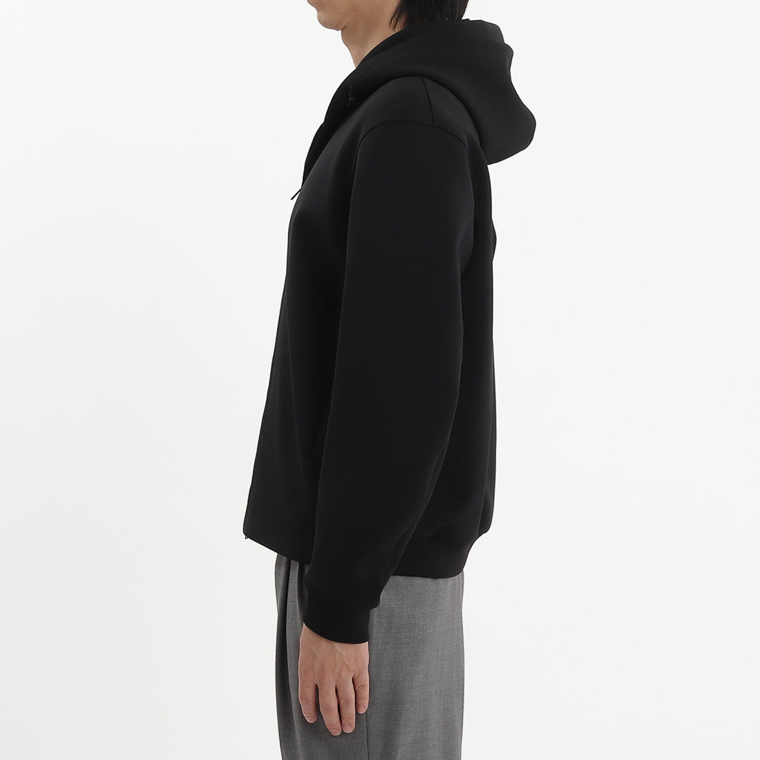 Triacetate Scuba Jersey Hoodie Color: Black
