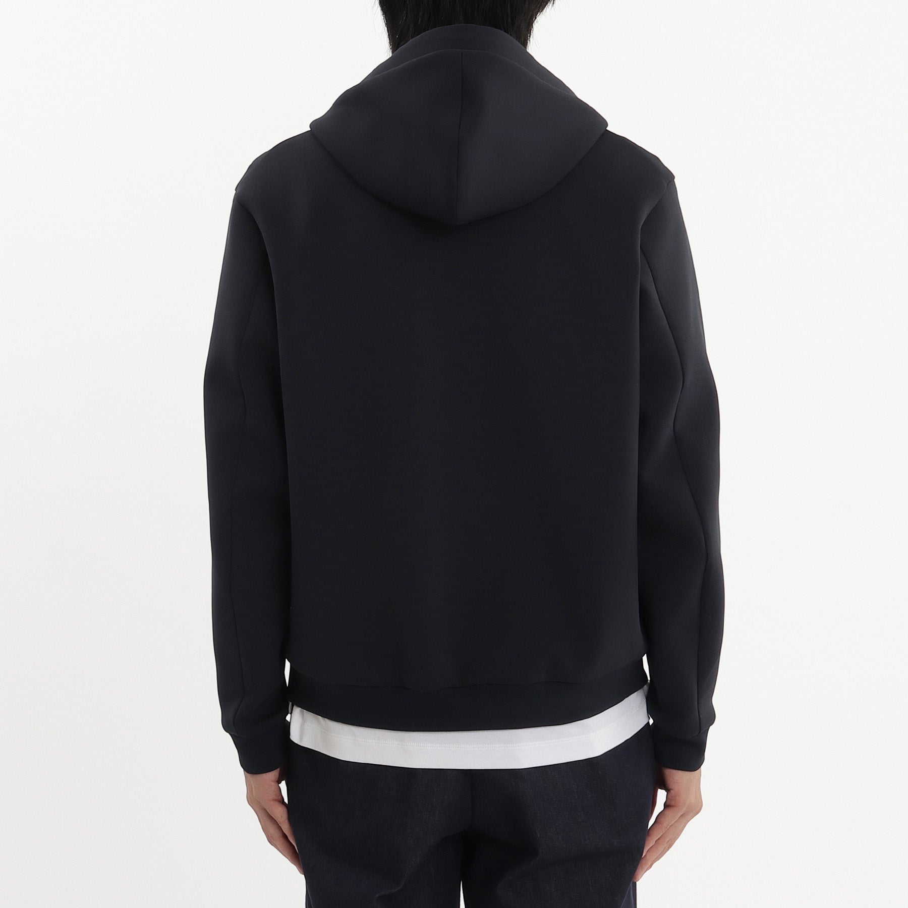 Triacetate Scuba Jersey Hoodie Color: Navy