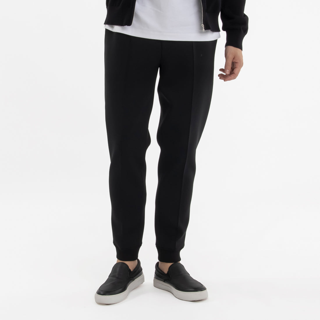 Triacetate Scuba Jersey Jogger Pants Color: Black