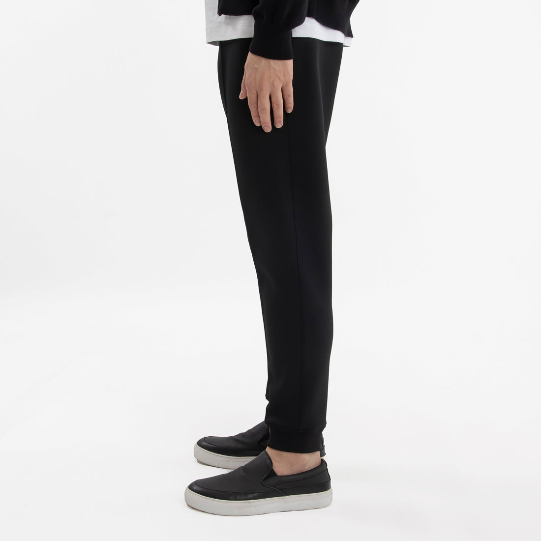 Triacetate Scuba Jersey Jogger Pants Color: Black