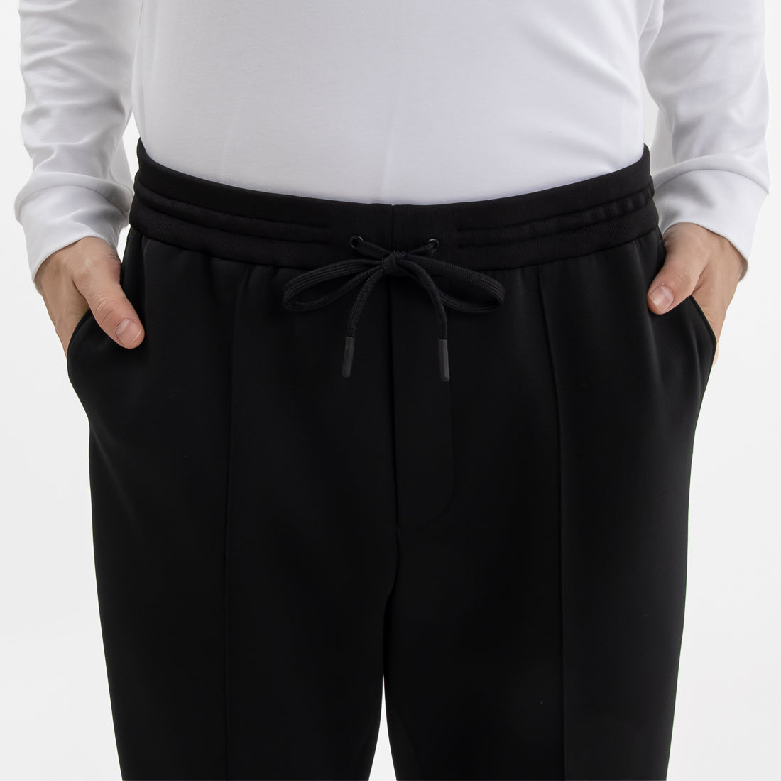 Triacetate Scuba Jersey Jogger Pants Color: Black