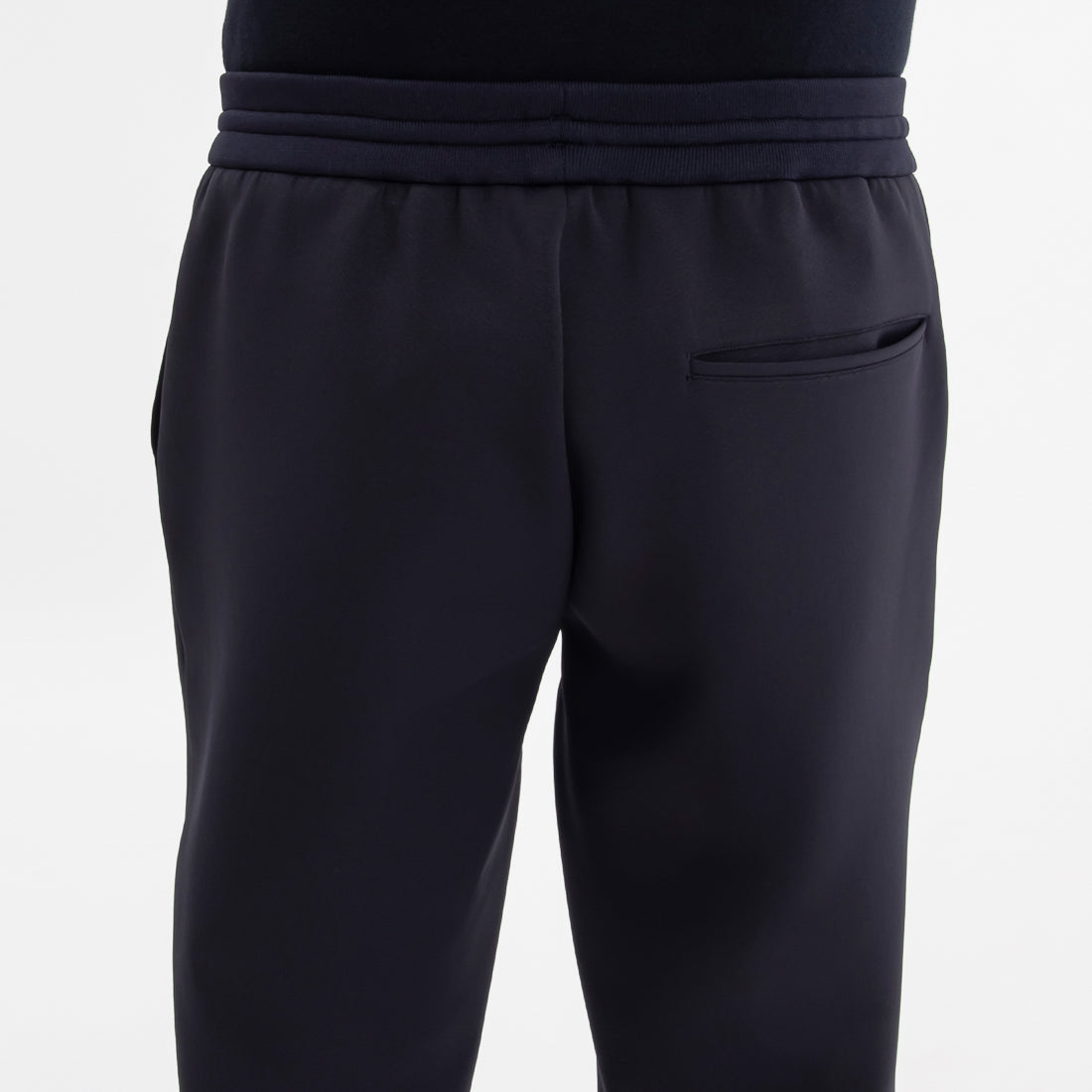 Triacetate Scuba Jersey Jogger Pants Color: Navy