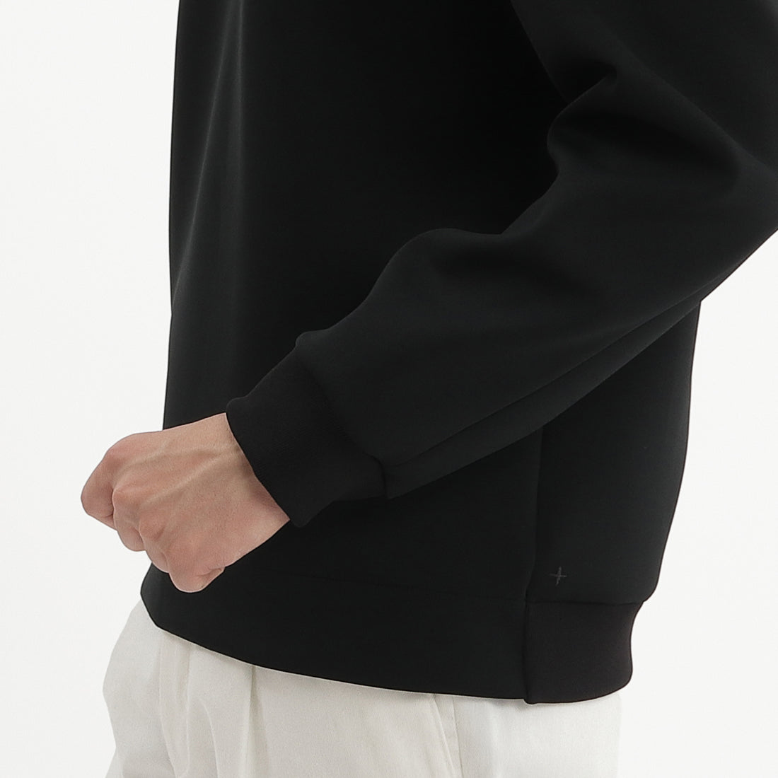 Triacetate Scuba Jersey Sweatshirt Color: Black