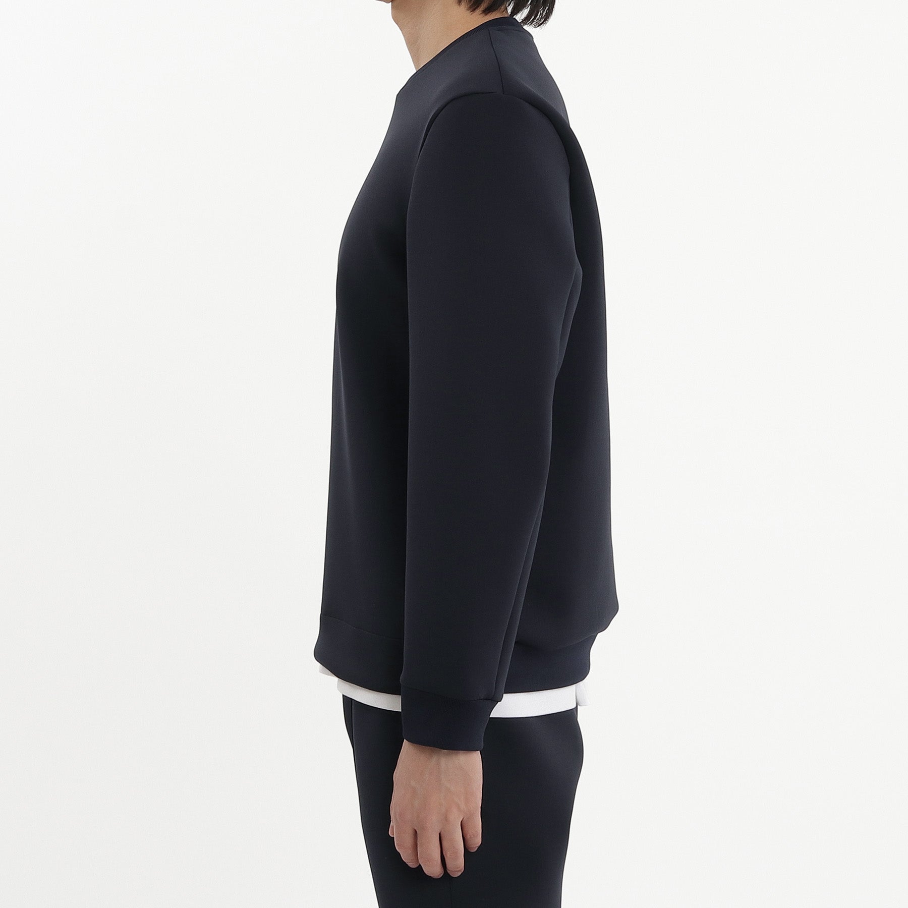 Triacetate Scuba Jersey Sweatshirt Color: Navy