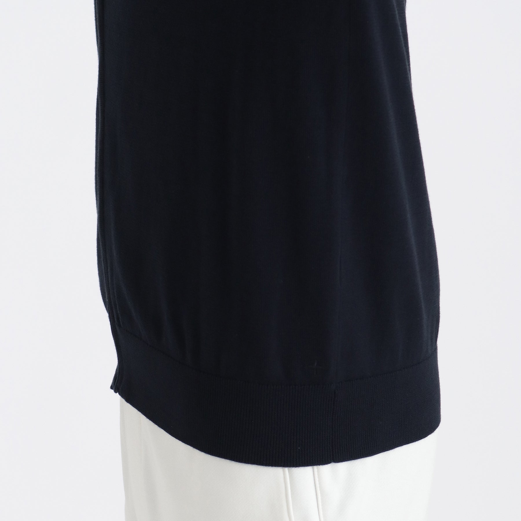 SUVIN PLATINUM Zip Up Knit Color: Navy