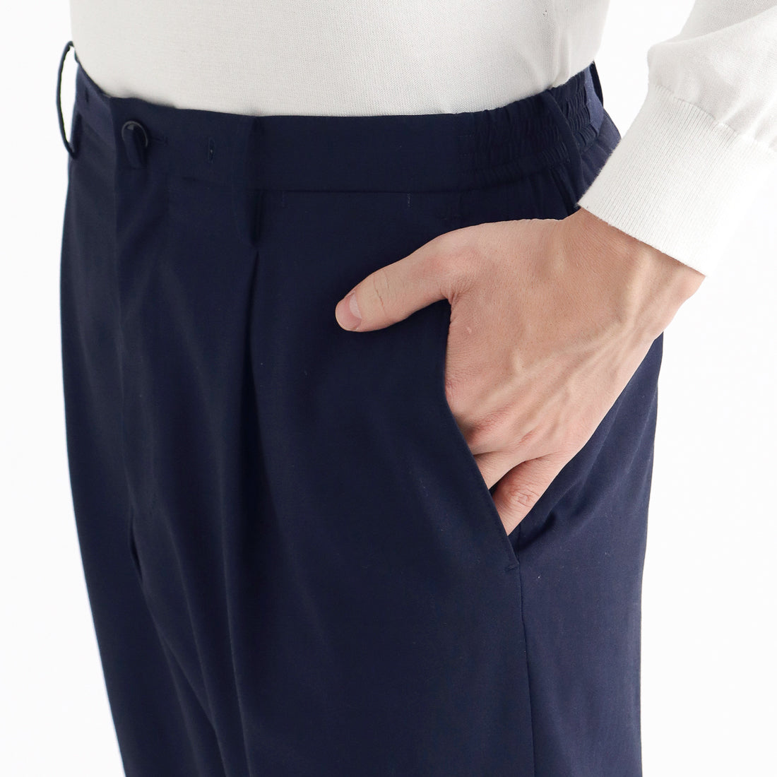 Tropical Easy Trousers Color: Deep Blue