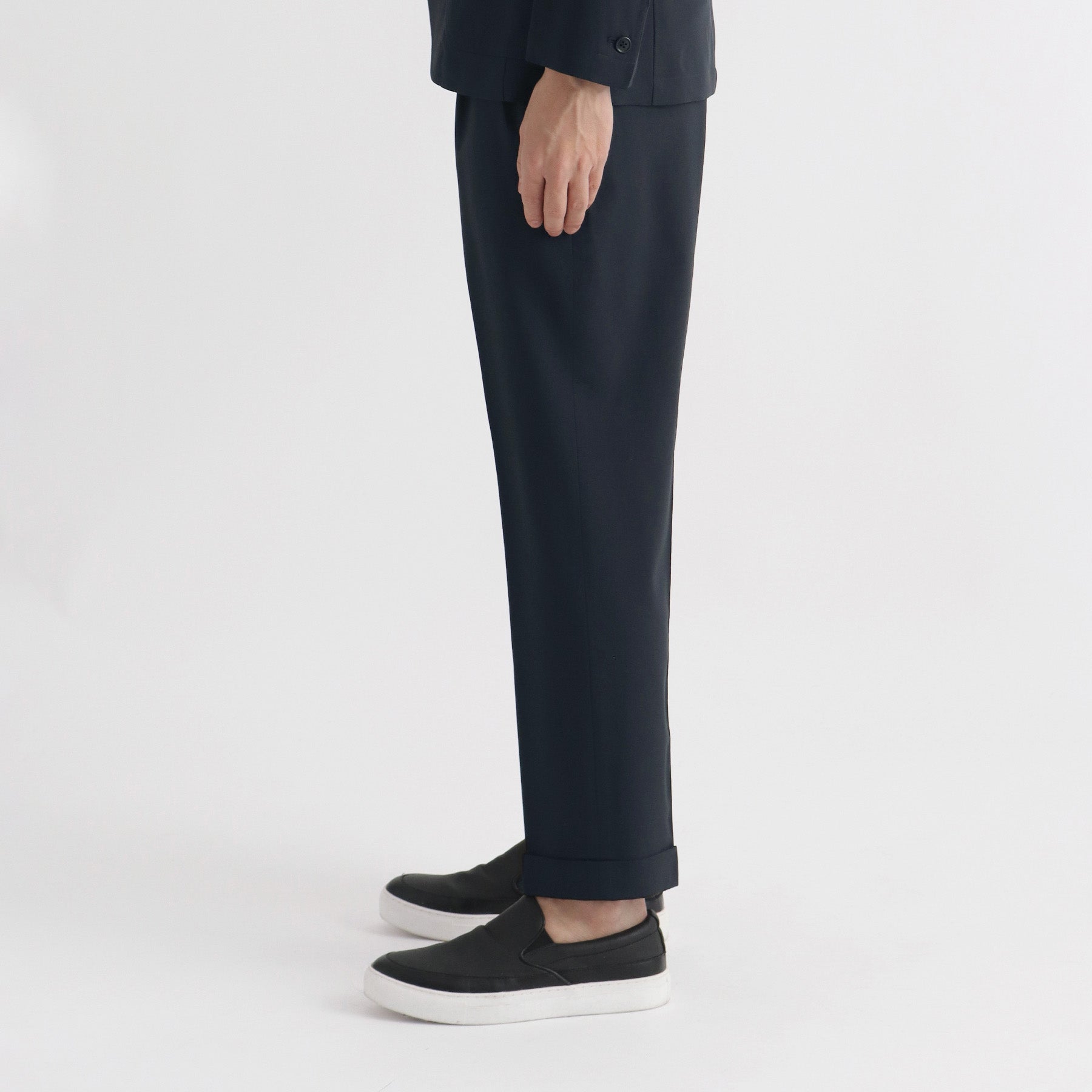 Tropical Two Pleats Trousers Color: Navy
