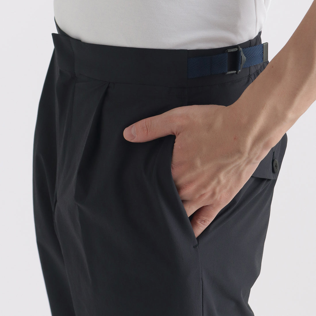 Tex Nylon Side Adjuster Easy Trousers Color: Navy