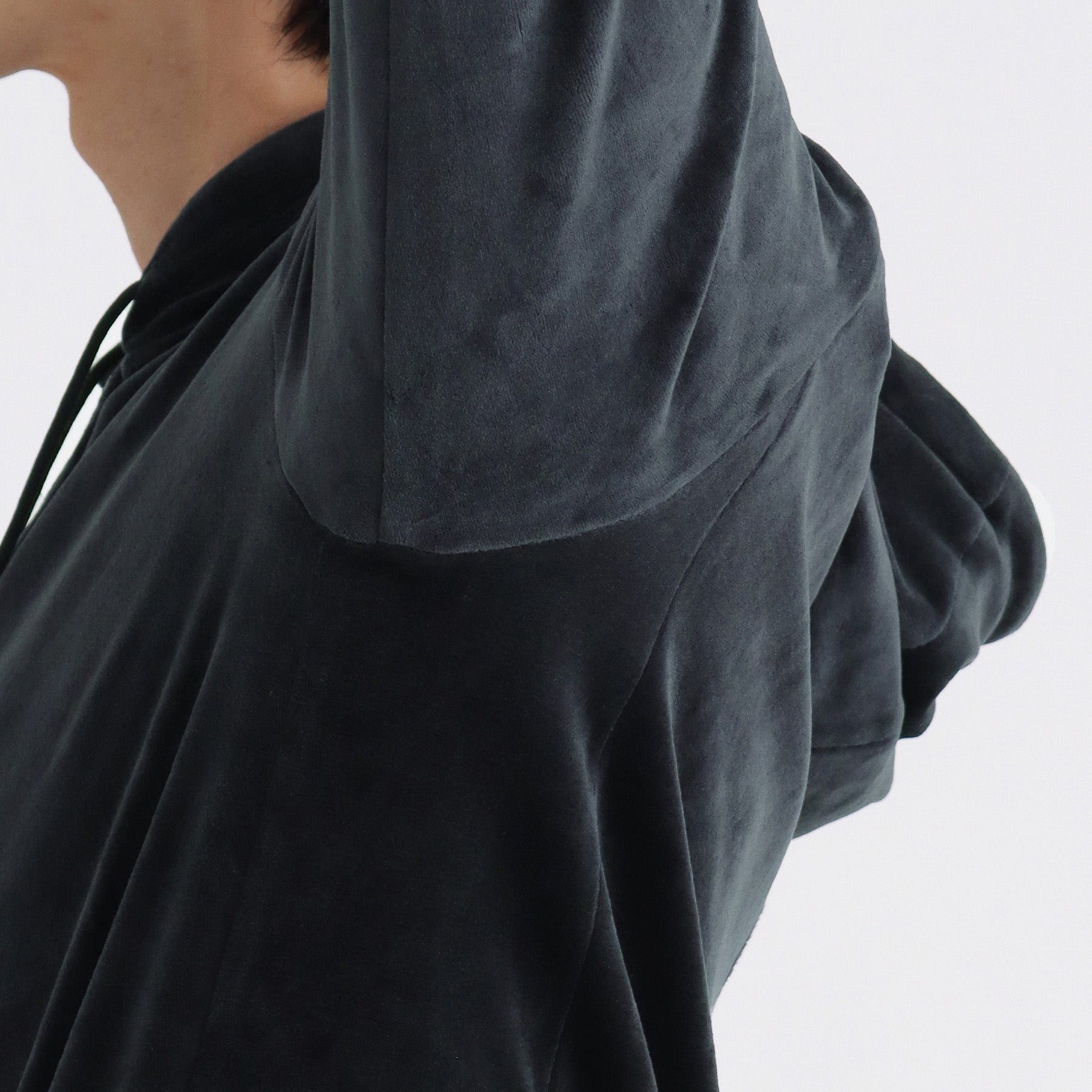 Velour Hoodie Color: Navy