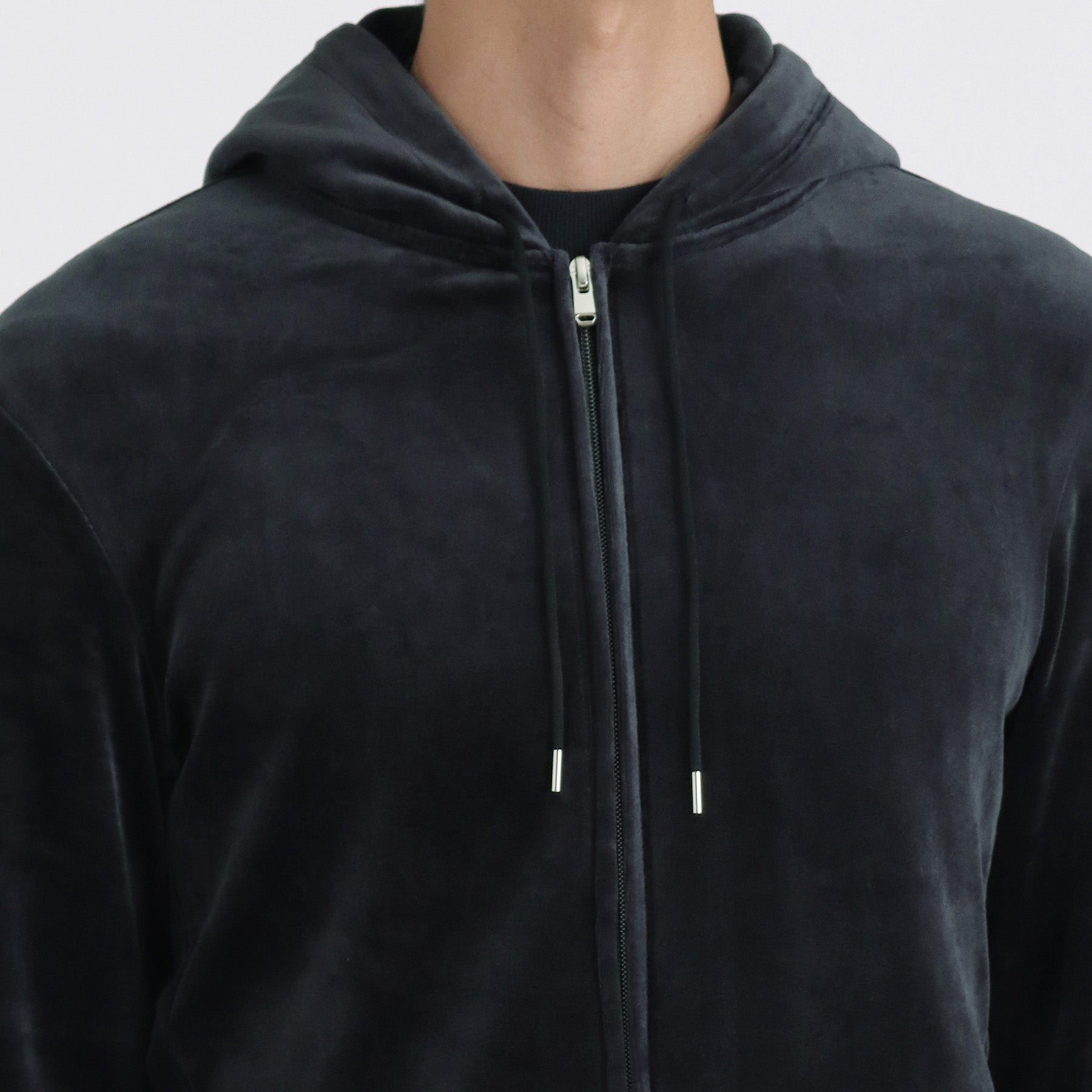 Velour Hoodie Color: Navy