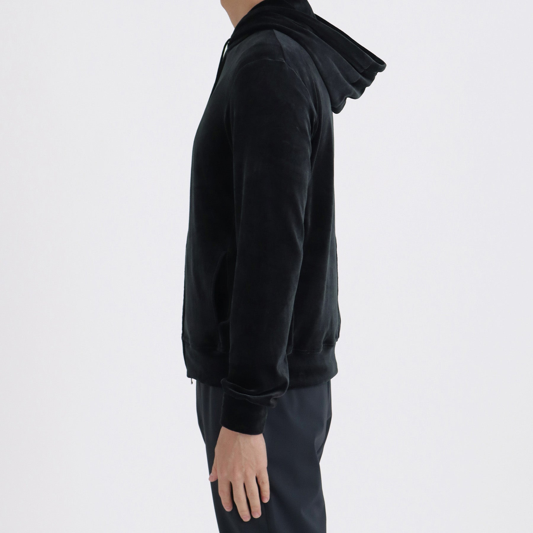 Velour Hoodie Color: Navy