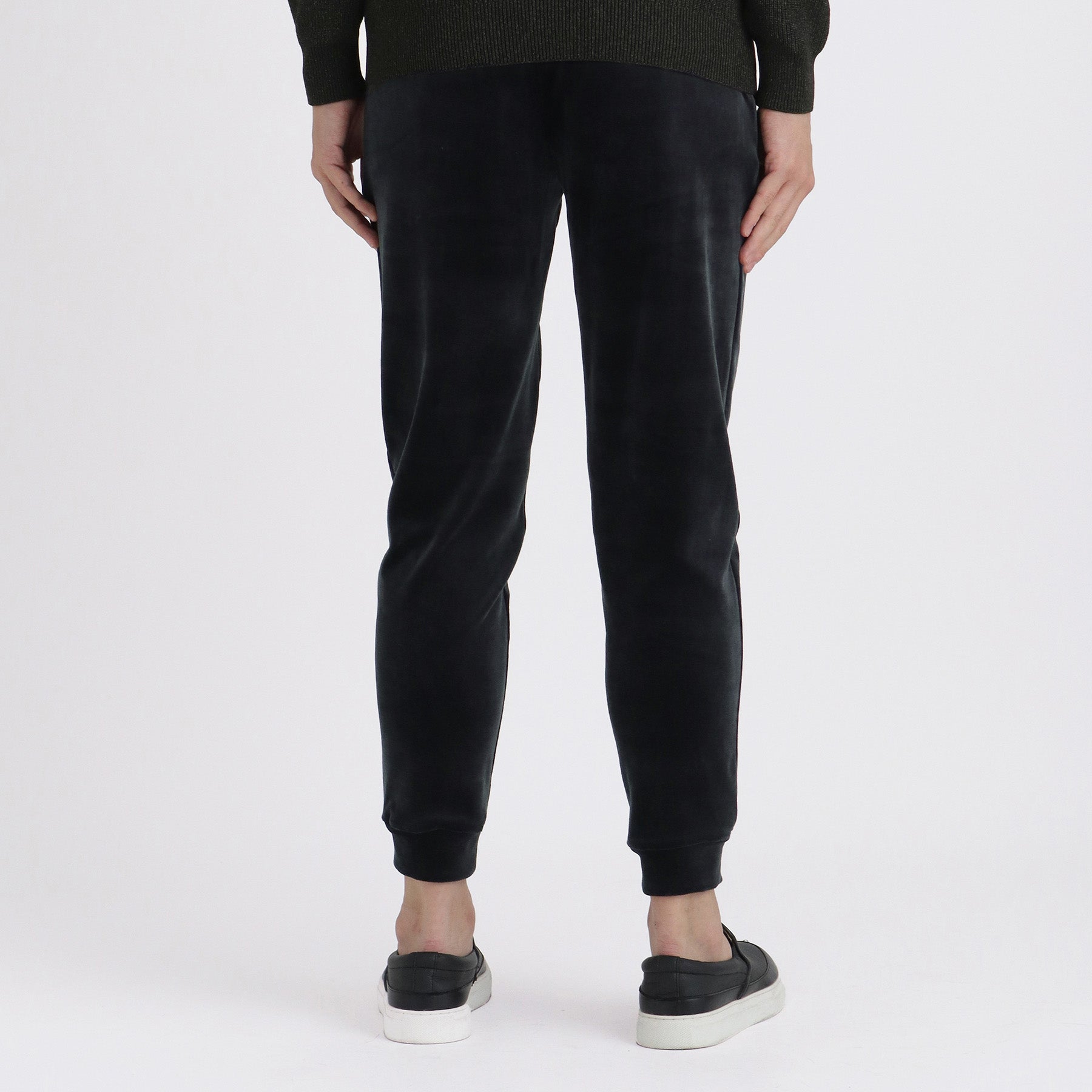 Velour Jogger Pants Color: Navy