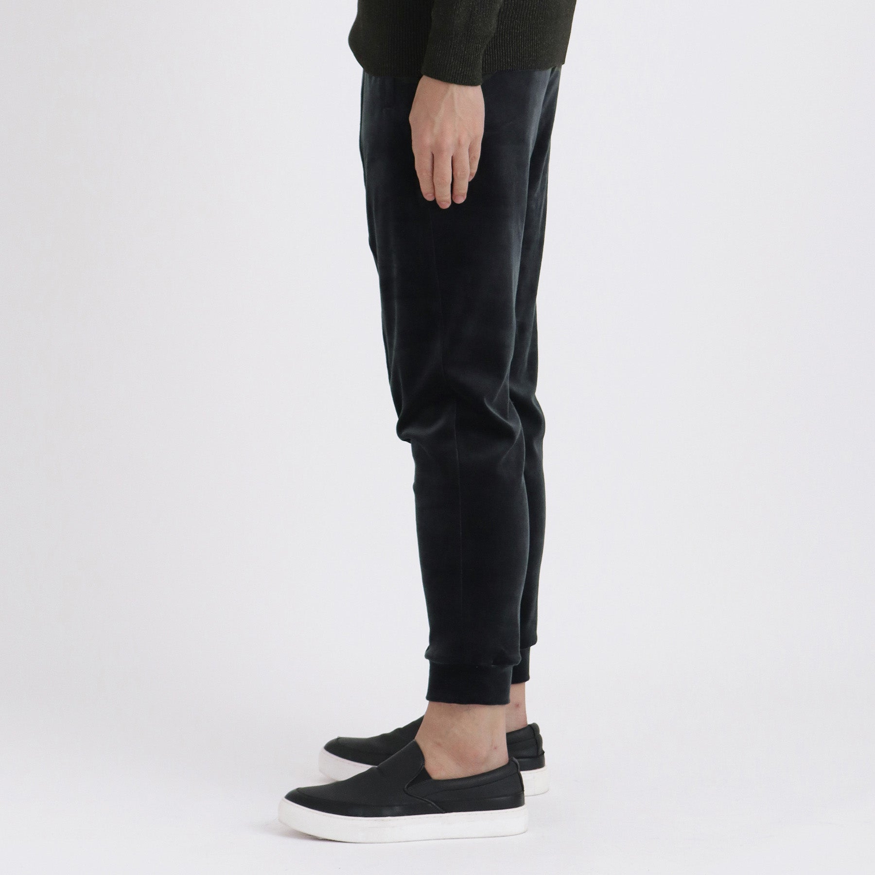 Velour Jogger Pants Color: Navy
