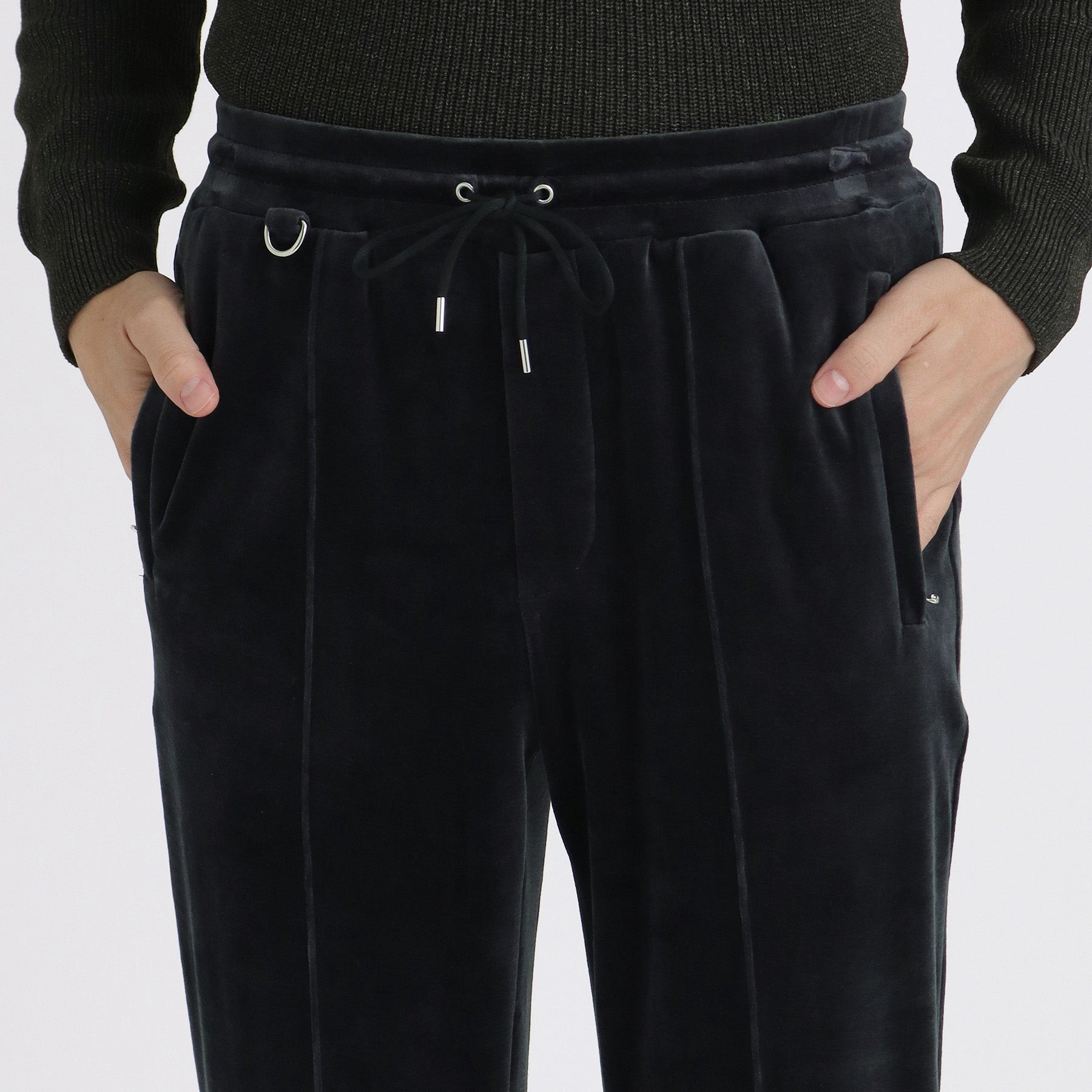 Velour Jogger Pants Color: Navy