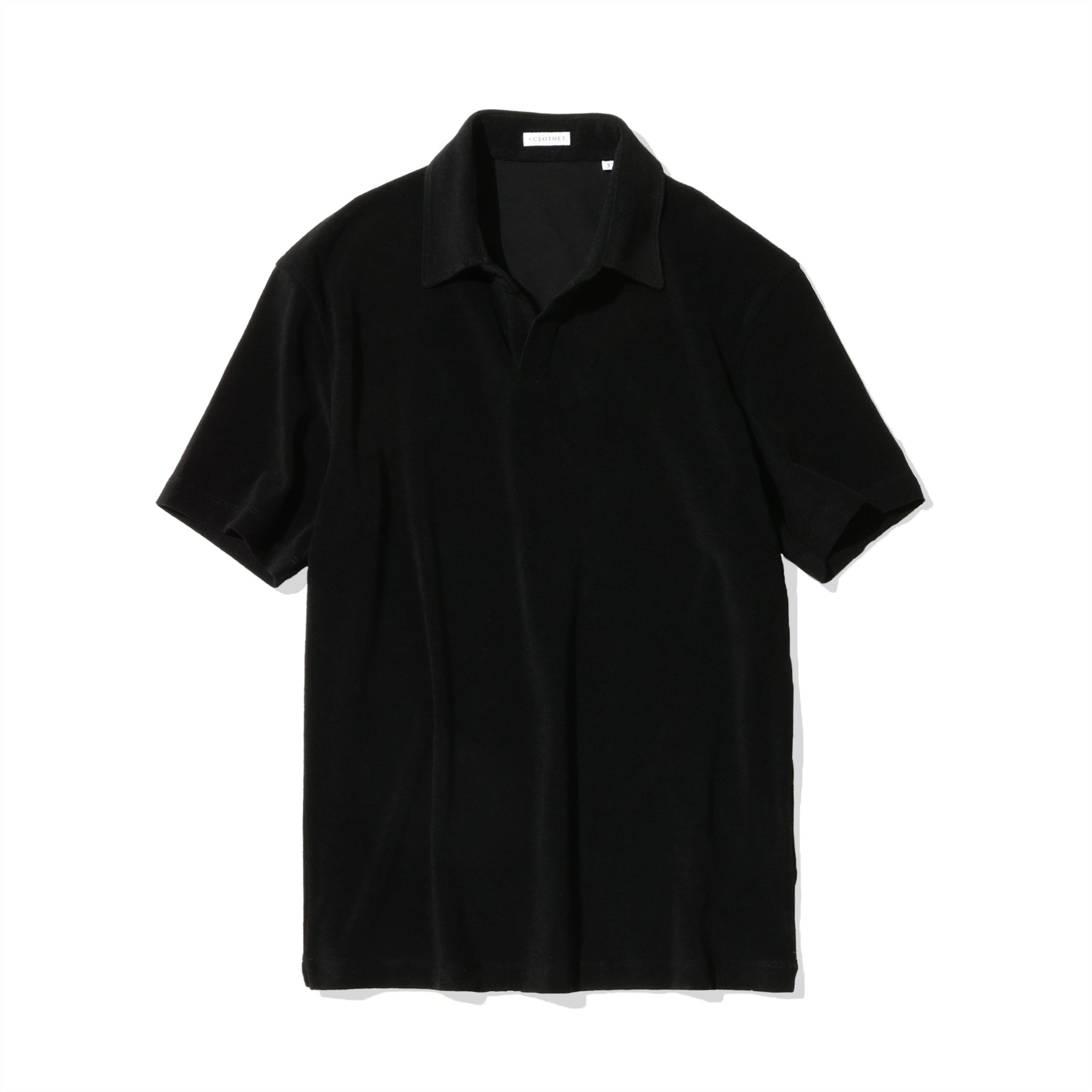 Micro Pile Skipper Shirt Color: Black – ＋CLOTHET ONLINE