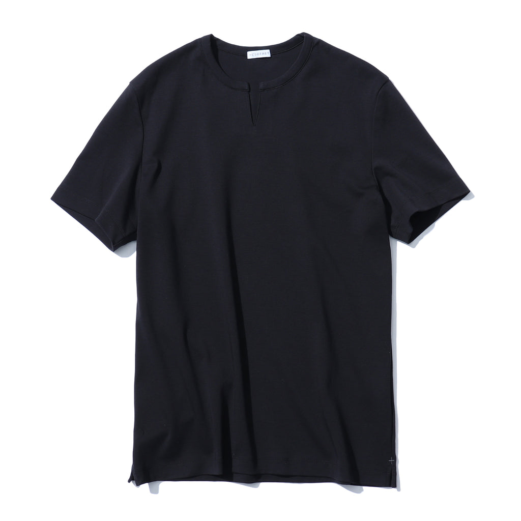 Tailored Key neck T-shirt | ＋CLOTHET ONLINE