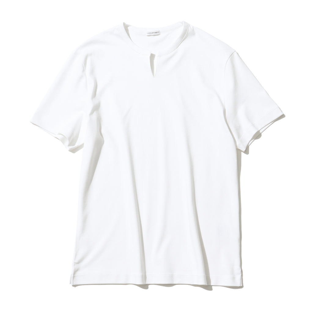 Tailored Key neck T-shirt | ＋CLOTHET ONLINE