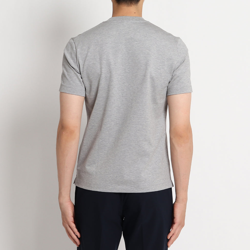 Hybrid Cotton Tailored Henley neck T-shirt ＋CLOTHET ONLINE