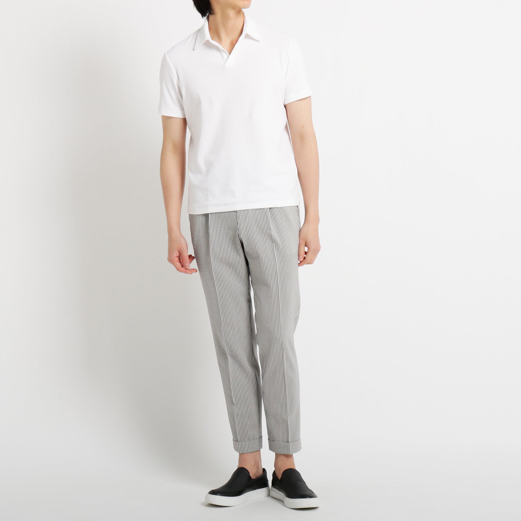 Micro Pile Skipper Shirt Color: White